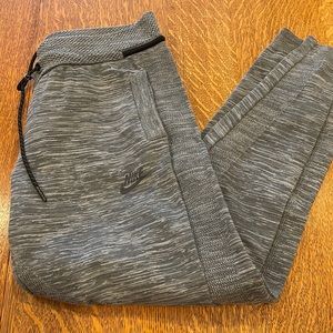 Nike Grey Tech Knit Joggers Large
